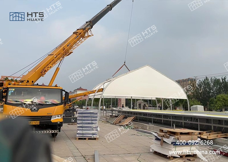 華燁建筑科技：為高校打造專屬桃子型游泳池篷房